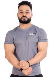 Emblem T-shirt Grey by Fuaark Nz
