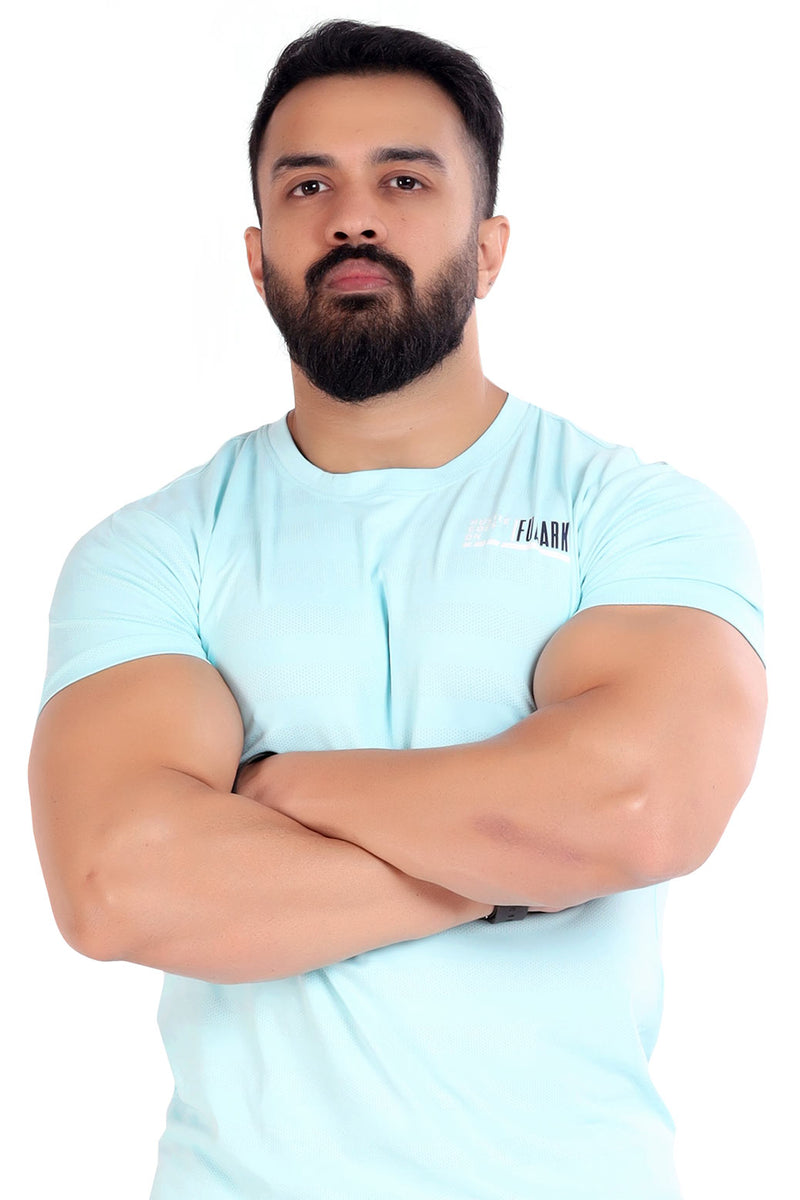 Emblem T-shirt Sky Blue by Fuaark Nz