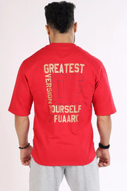 Greatest Oversized T-shirt Red by Fuaark Nz