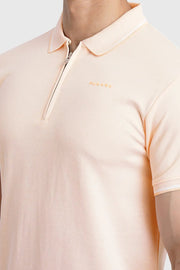 Heritage Polo T-shirt Peach by Fuaark Nz