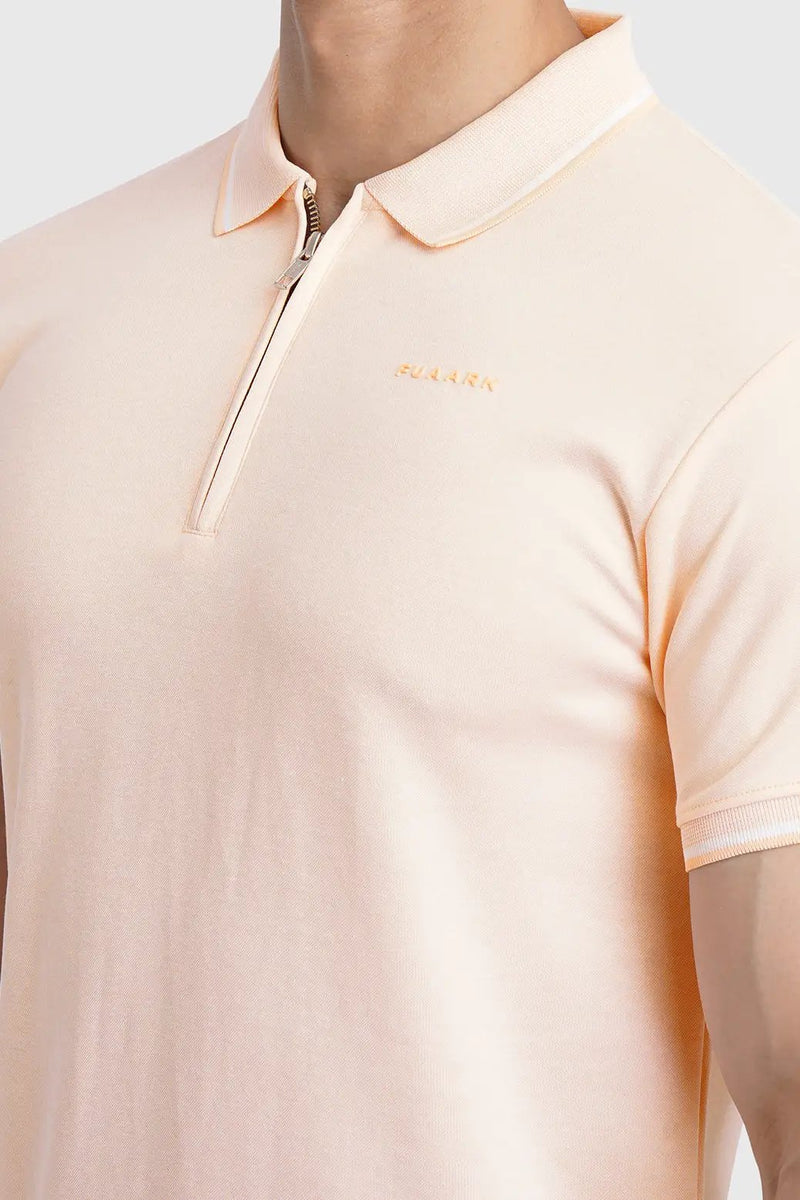 Heritage Polo T-shirt Peach by Fuaark Nz
