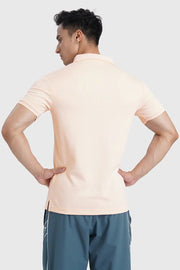 Heritage Polo T-shirt Peach by Fuaark Nz