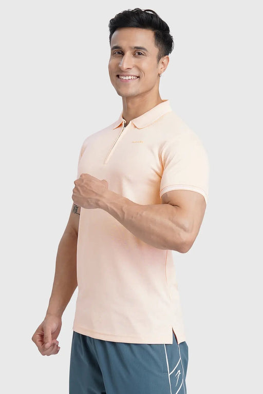 Heritage Polo T-shirt Peach by Fuaark Nz