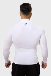 High Neck Compression Full Sleeves T-shirt White by Fuaark Nz