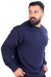 Hustler Oversized Sweatshirt Navy by Fuaark Nz