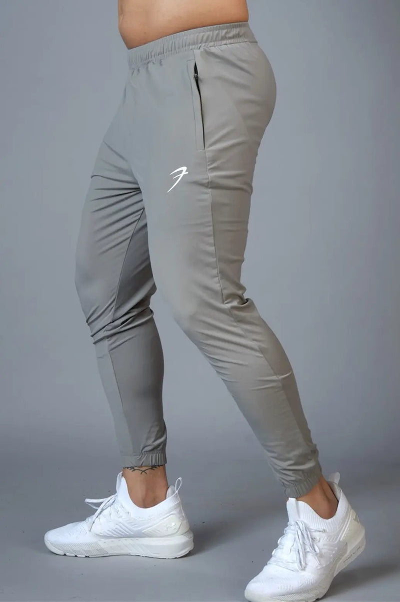 Identity Nylon Joggers Light Grey by Fuaark Nz