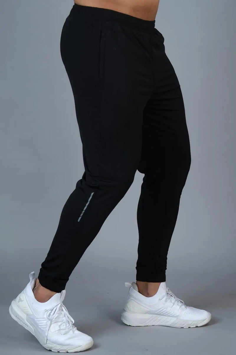 Identity Nylon Joggers Black by Fuaark Nz