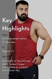 Legacy DeepArm Tank Maroon by Fuaark Nz
