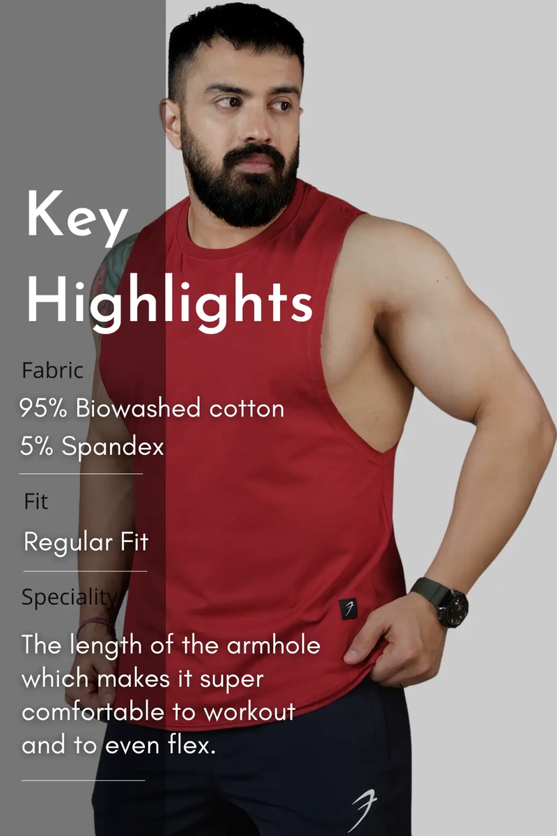 Legacy DeepArm Tank Maroon by Fuaark Nz