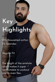 Legacy DeepArm Tank Navy by Fuaark Nz