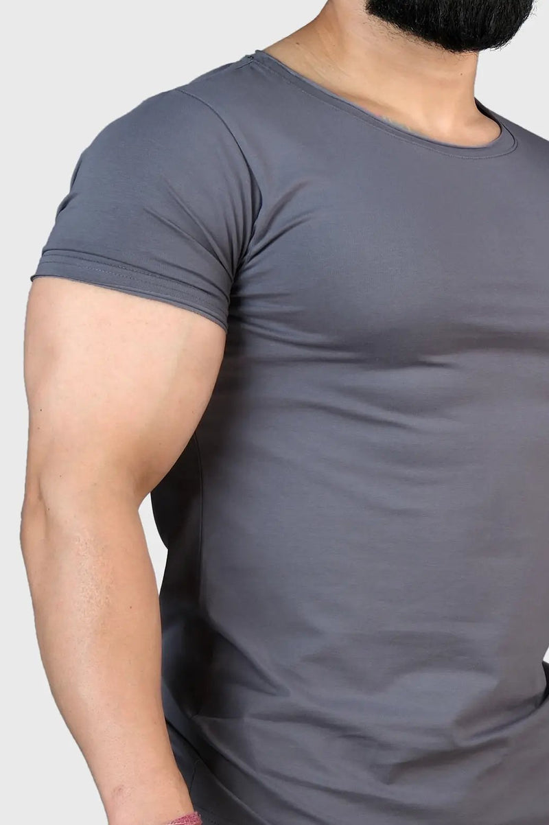 Legacy Scoop Neck T-shirt Grey by Fuaark Nz