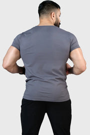 Legacy Scoop Neck T-shirt Grey by Fuaark Nz