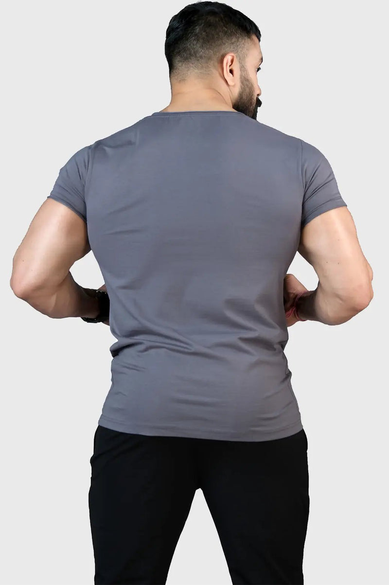 Legacy Scoop Neck T-shirt Grey by Fuaark Nz