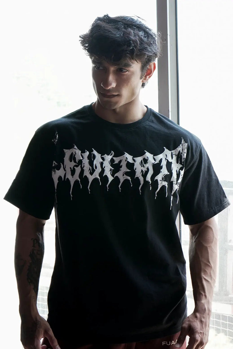 Levitate Oversized T-shirt Black by Fuaark Nz