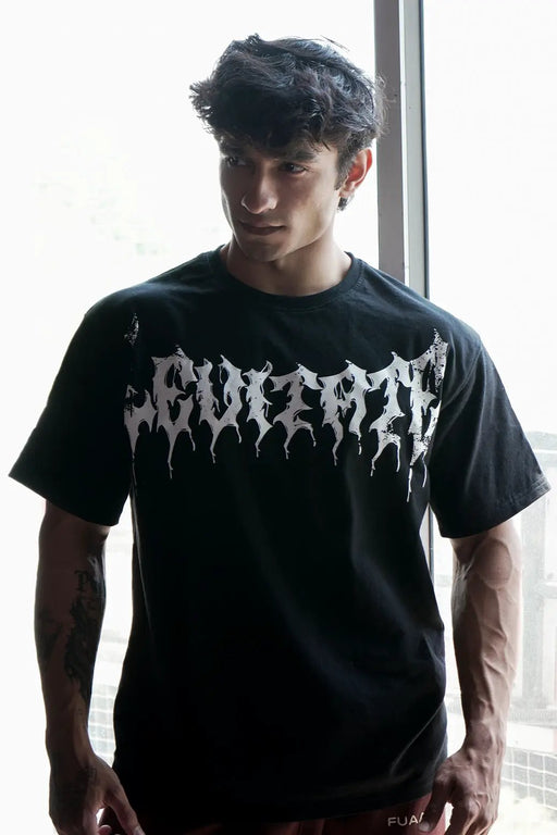 Levitate Oversized T-shirt Black by Fuaark Nz