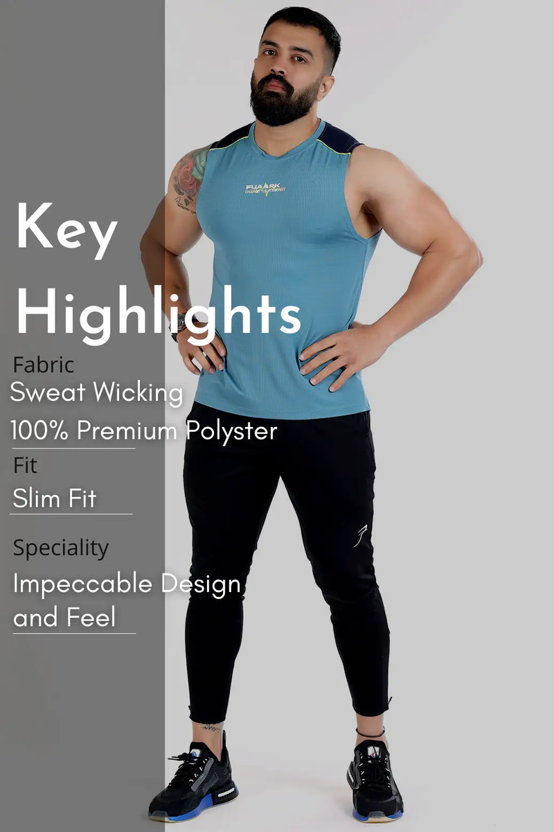 Lining Tank Sky Blue by Fuaark Nz
