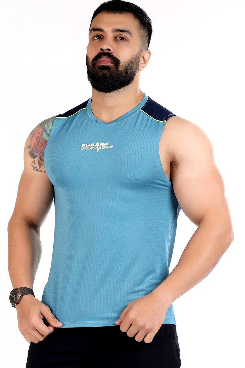 Lining Tank Sky Blue by Fuaark Nz
