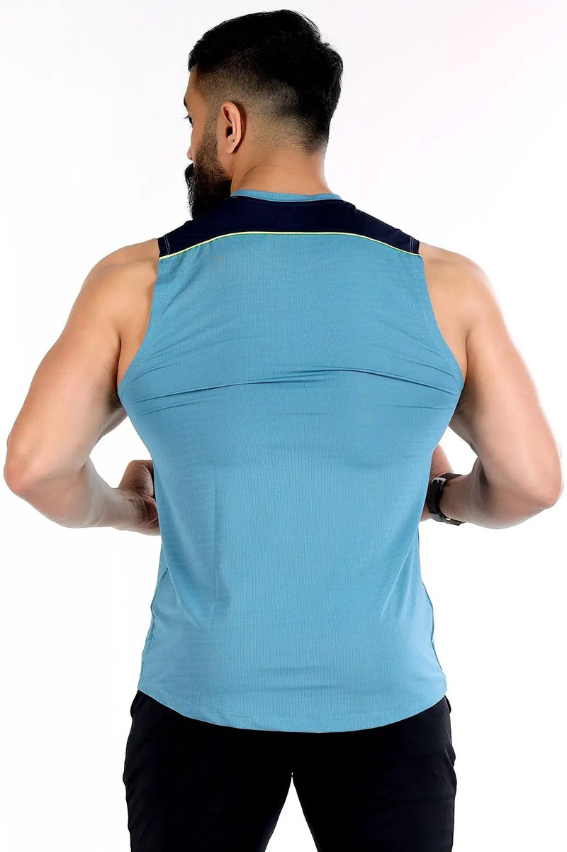 Lining Tank Sky Blue by Fuaark Nz
