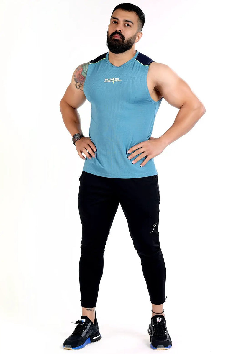 Lining Tank Sky Blue by Fuaark Nz