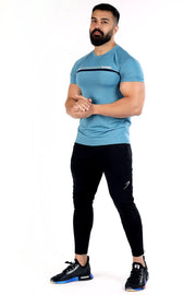 Lining T-shirt Blue by Fuaark Nz