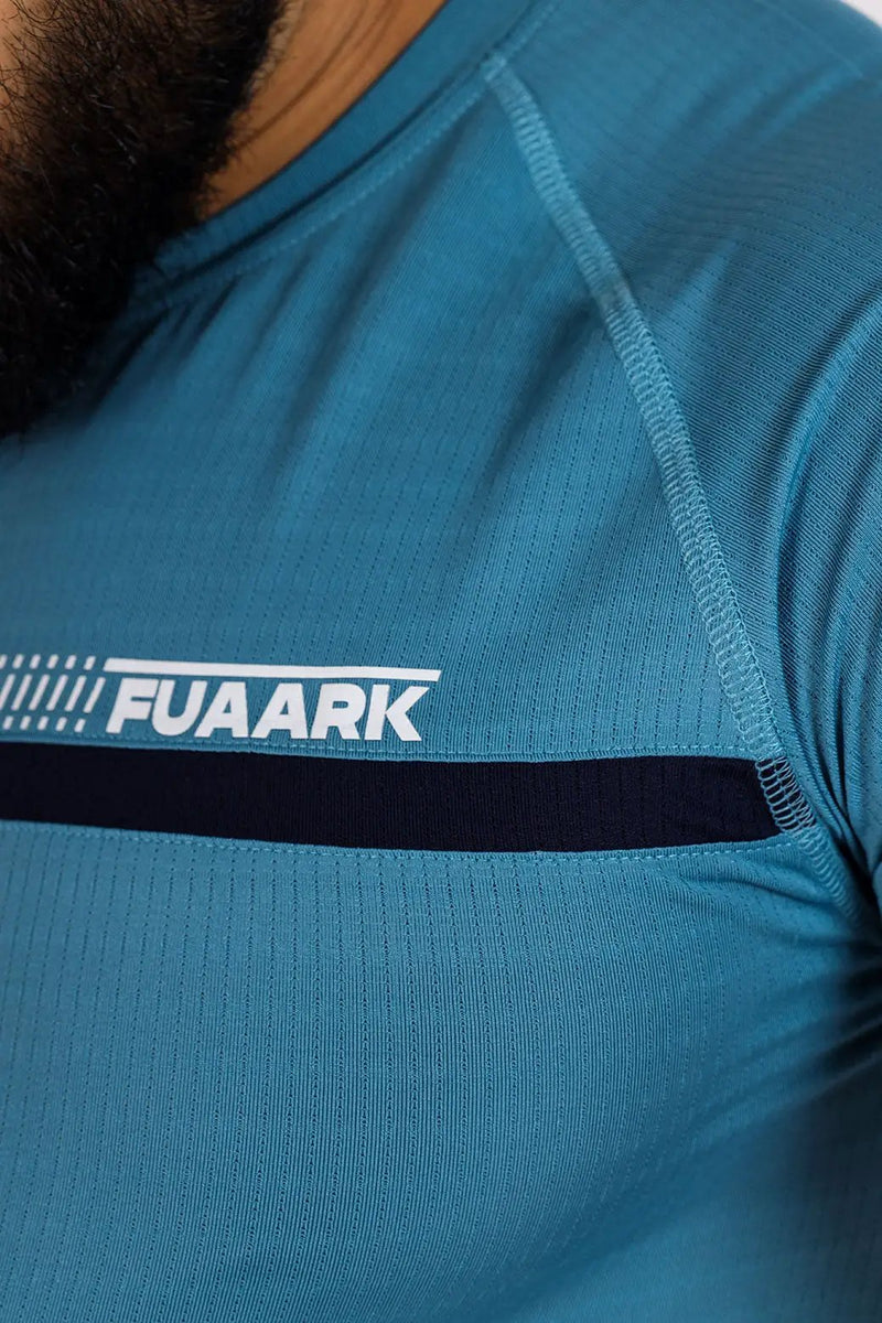 Lining T-shirt Blue by Fuaark Nz