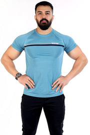 Lining T-shirt Blue by Fuaark Nz