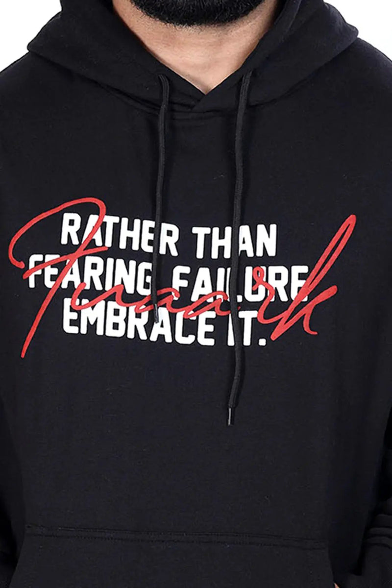 Oversized Frost Hoodie Black by Fuaark Nz