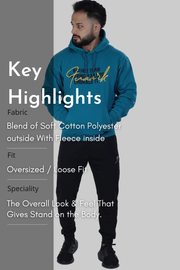 Oversized Frost Hoodie Teal by Fuaark Nz