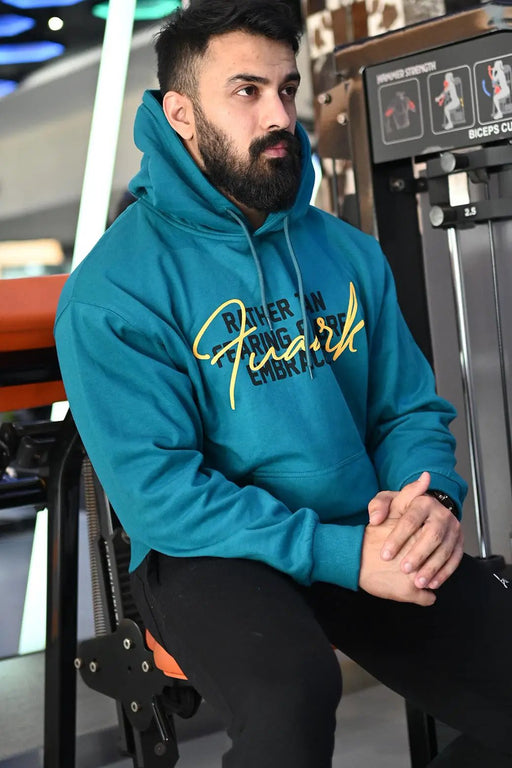 Oversized Frost Hoodie Teal by Fuaark Nz