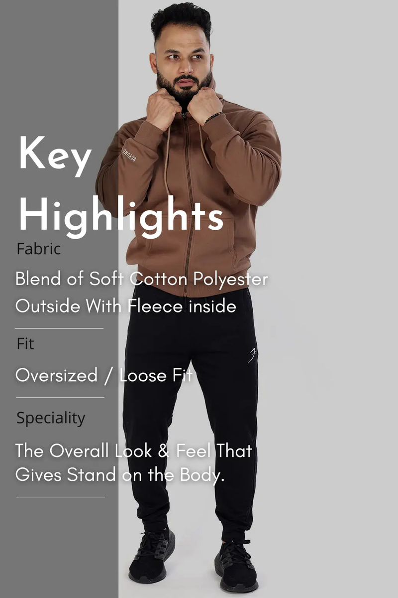 Oversized Frost Jacket Coffee by Fuaark Nz
