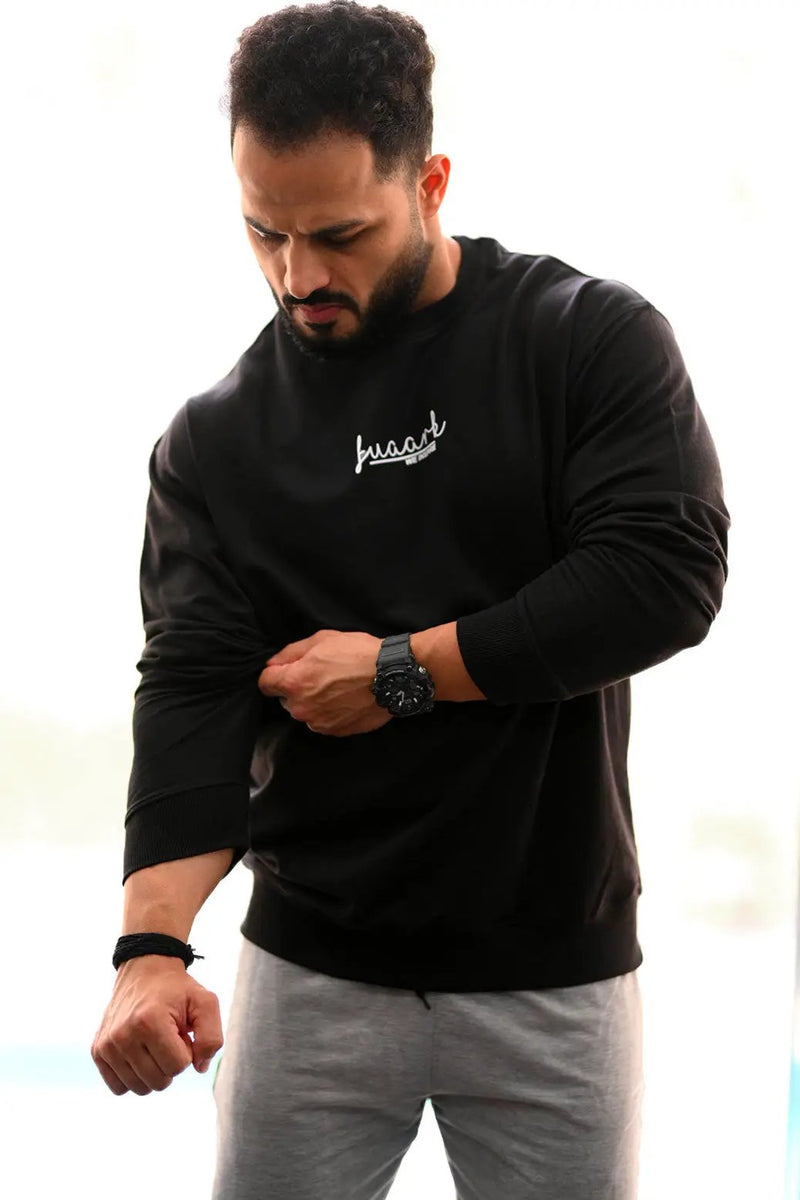 Oversized Sweatshirt Black by Fuaark Nz