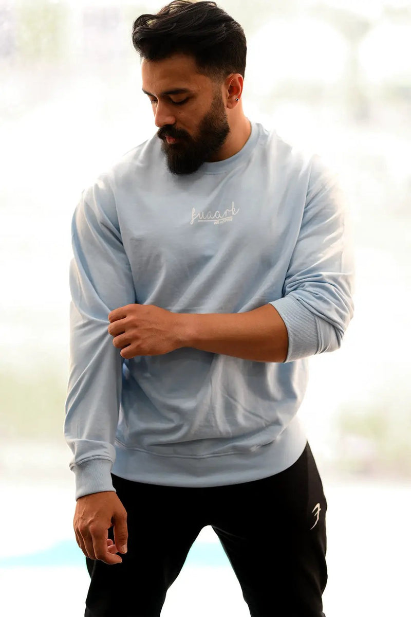 Oversized Sweatshirt Sky Blue by Fuaark Nz