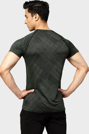 Ozone Jacquard T-shirt Green by Fuaark Nz