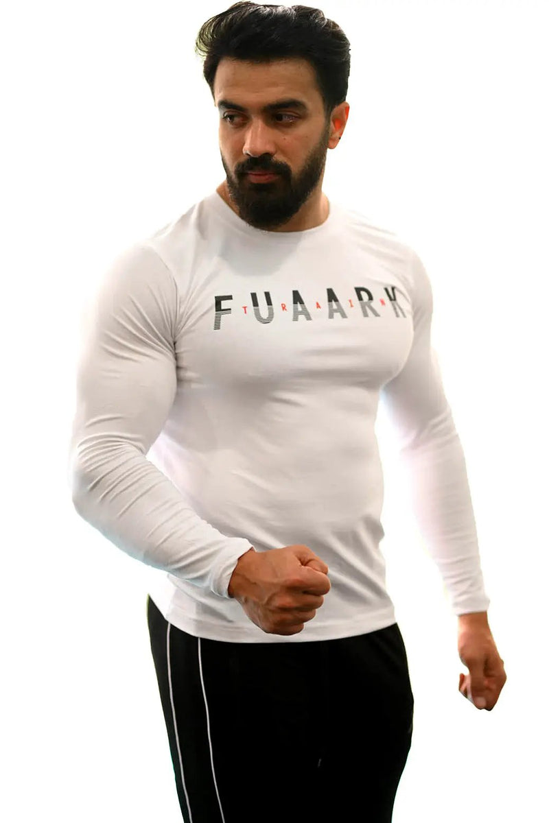 Peak Fullsleeves T-shirt White by Fuaark Nz