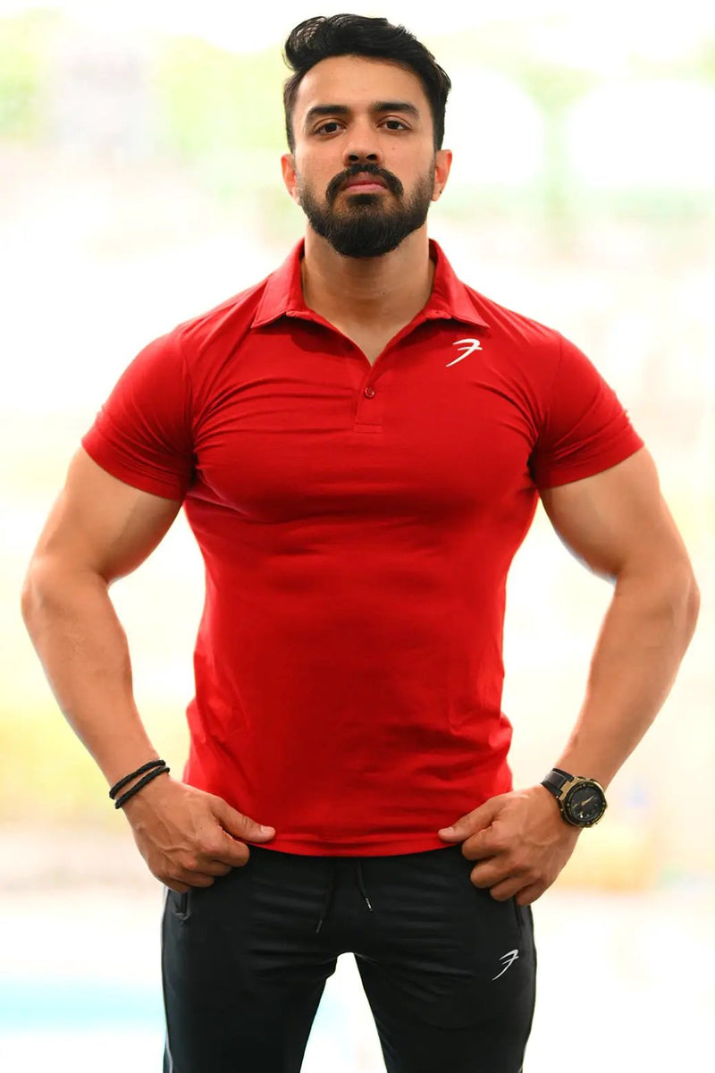 Polo T-shirt Maroon by Fuaark Nz
