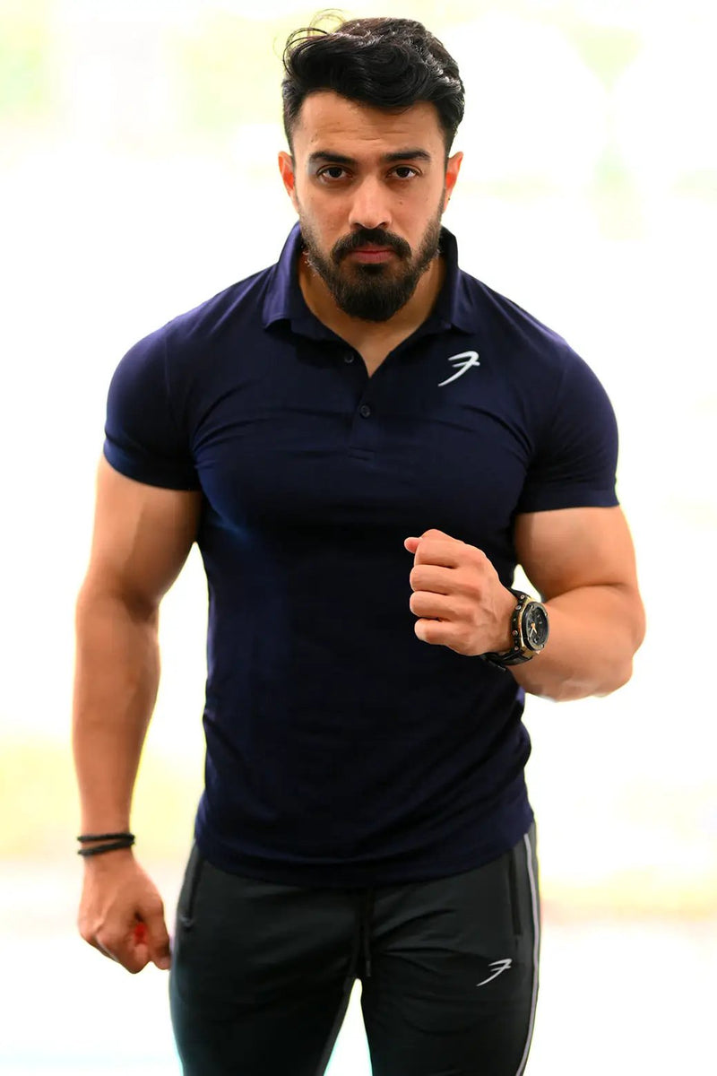 Polo T-shirt Navy by Fuaark Nz