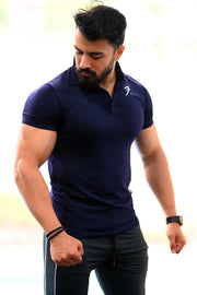 Polo T-shirt Navy by Fuaark Nz