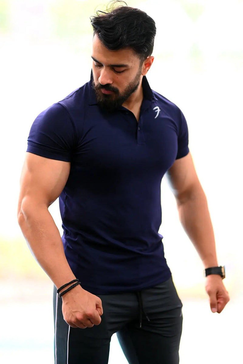 Polo T-shirt Navy by Fuaark Nz