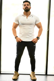 Polo T-shirt White by Fuaark Nz