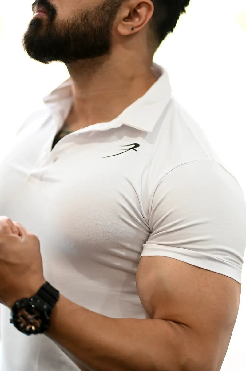 Polo T-shirt White by Fuaark Nz
