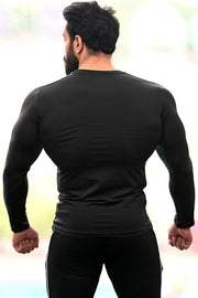 Revival Piping Fullsleeves T-shirt Black by Fuaark Nz