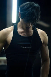 Ribbed Tank Black by Fuaark Nz