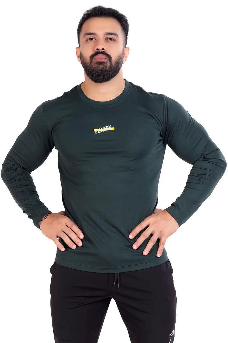 Tencil Fullsleeves T-shirt Green by Fuaark Nz