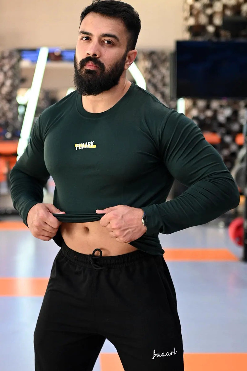 Tencil Fullsleeves T-shirt Green by Fuaark Nz