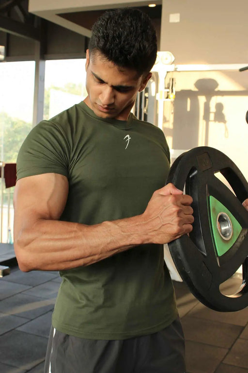 Pulse T-shirt Olive by Fuaark Nz