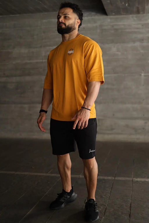 Zodiac Oversized T-shirt Mustard by Fuaark Nz