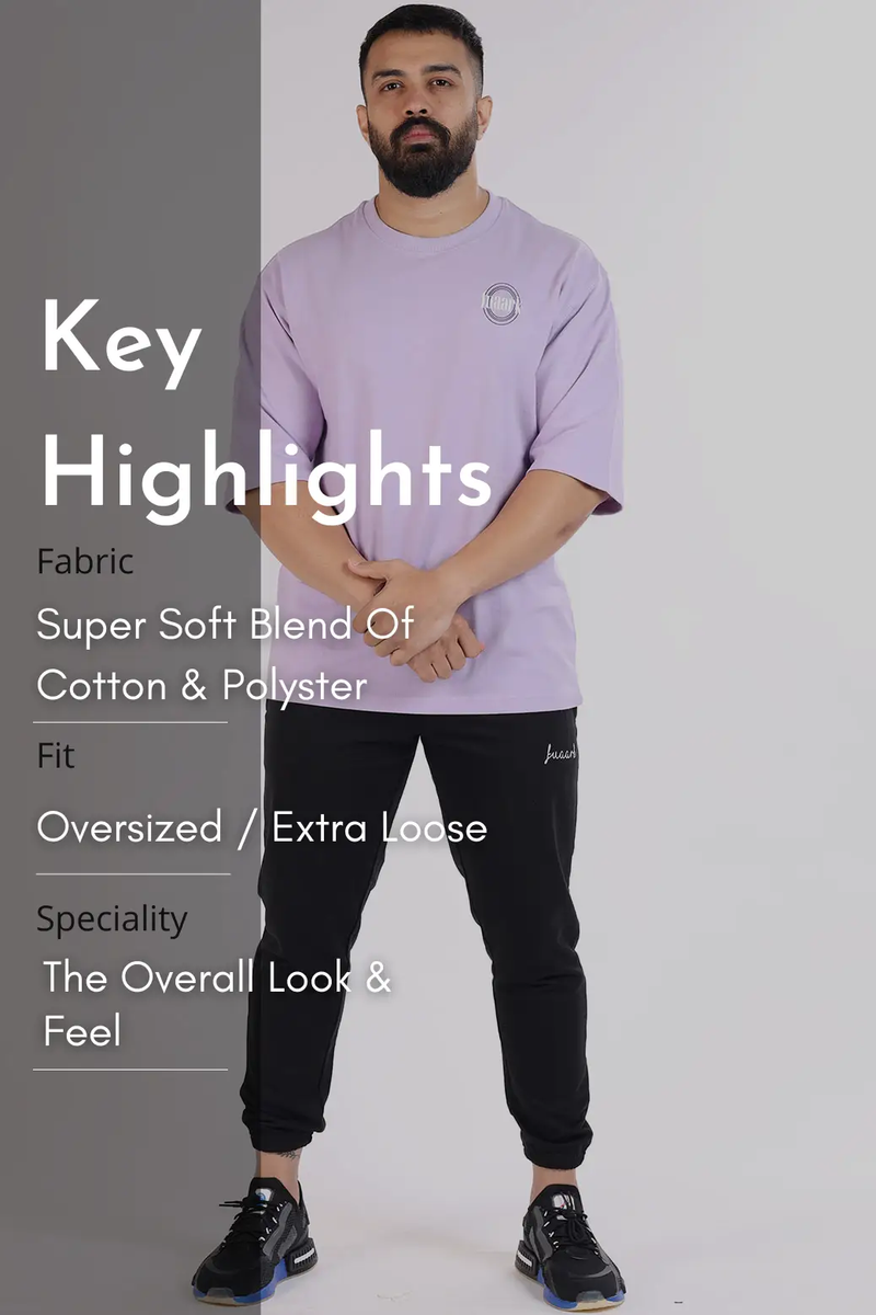 Zodiac Oversized T-shirt Lilac by Fuaark Nz