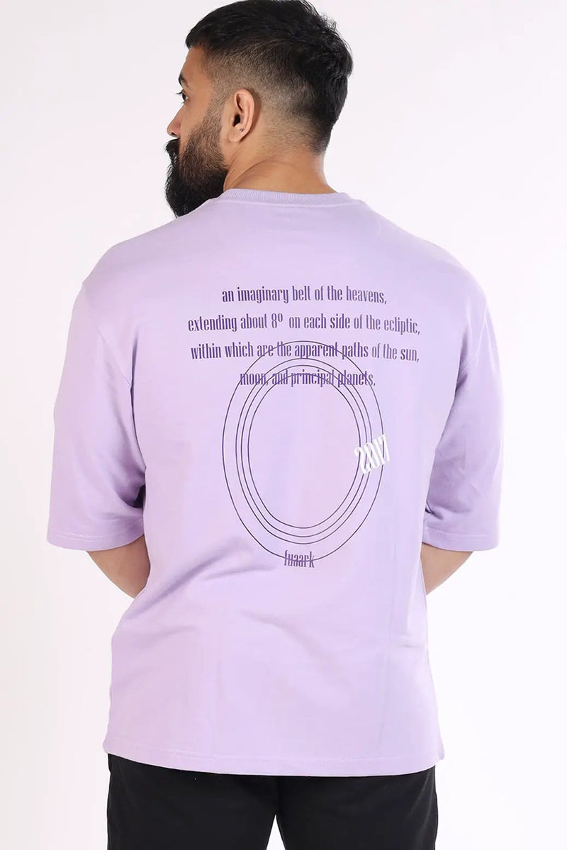 Zodiac Oversized T-shirt Lilac by Fuaark Nz