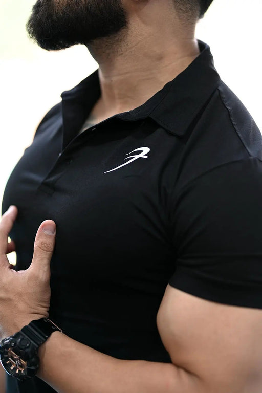 Polo T-shirt Black by Fuaark Nz