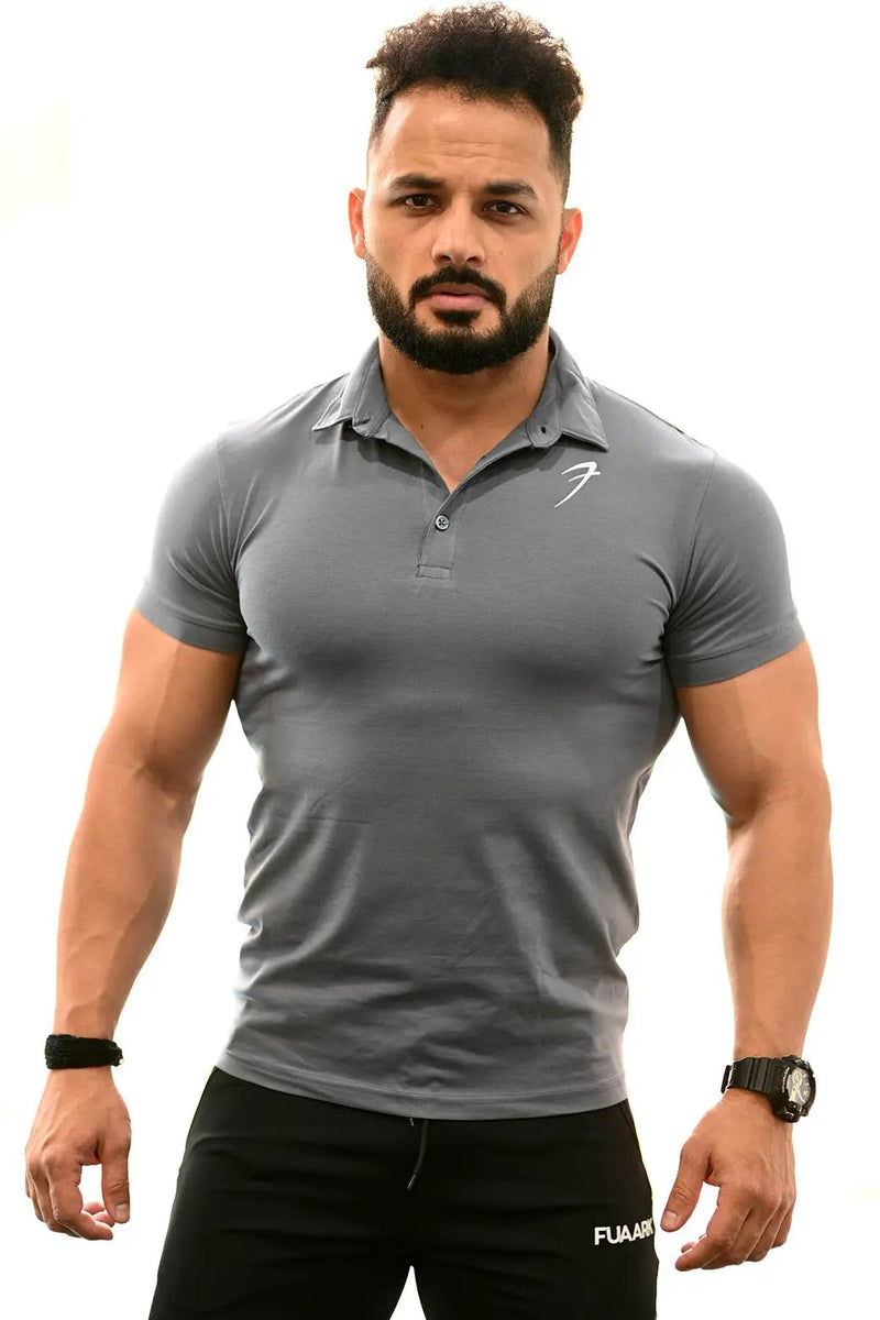 Polo T-shirt Grey by Fuaark Nz